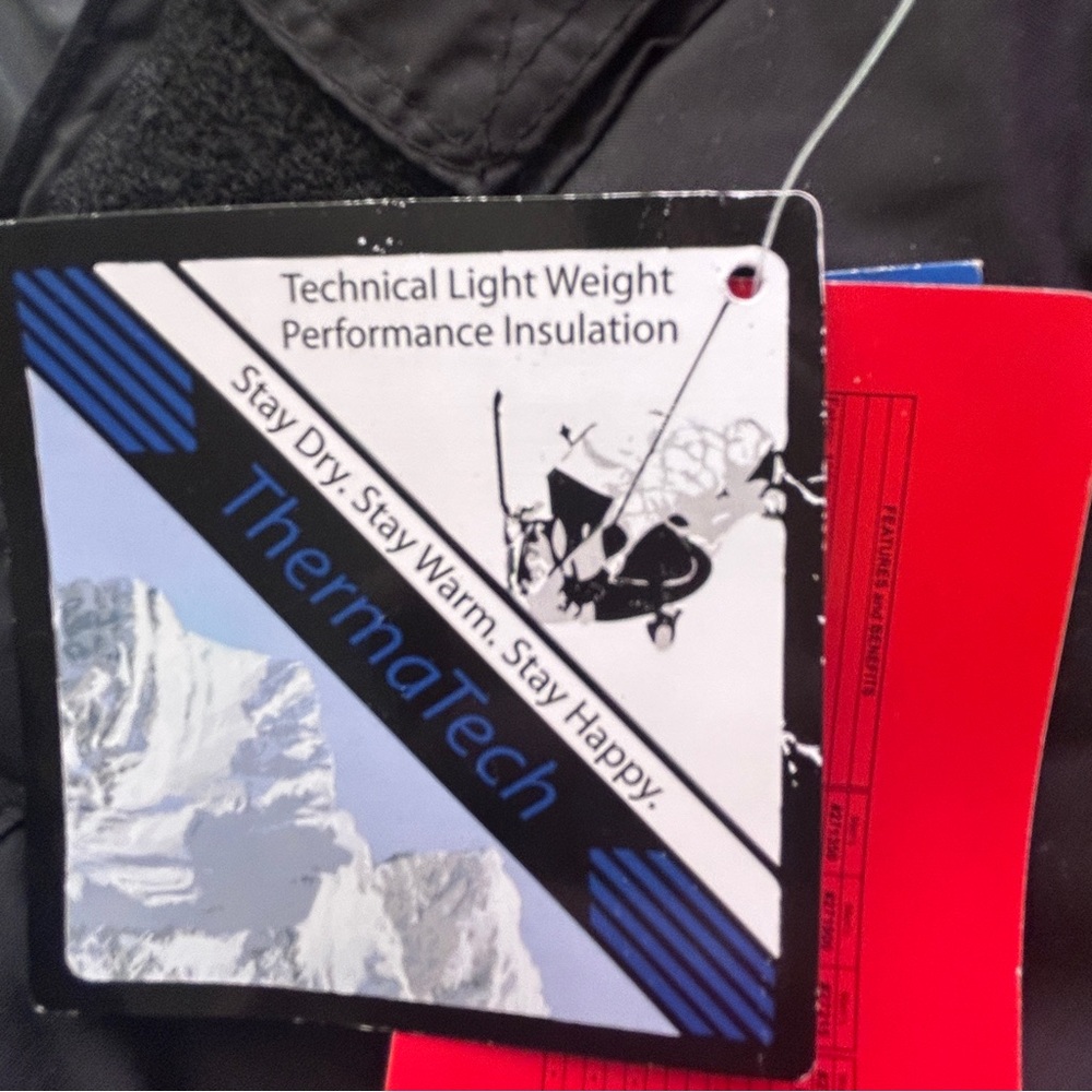 Ski Gear Snow Pants Mens XL Black ThermaTech Insulated Water Resistant Ski - Picture 12 of 16